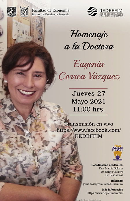 Cartel del Homenaje a Dra. Eugenia Correa Vázquez